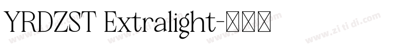 YRDZST Extralight字体转换 YRDZST Extralight字体转换